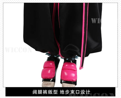 SF6 Juri Han Cosplay Costume Set Polyester Women