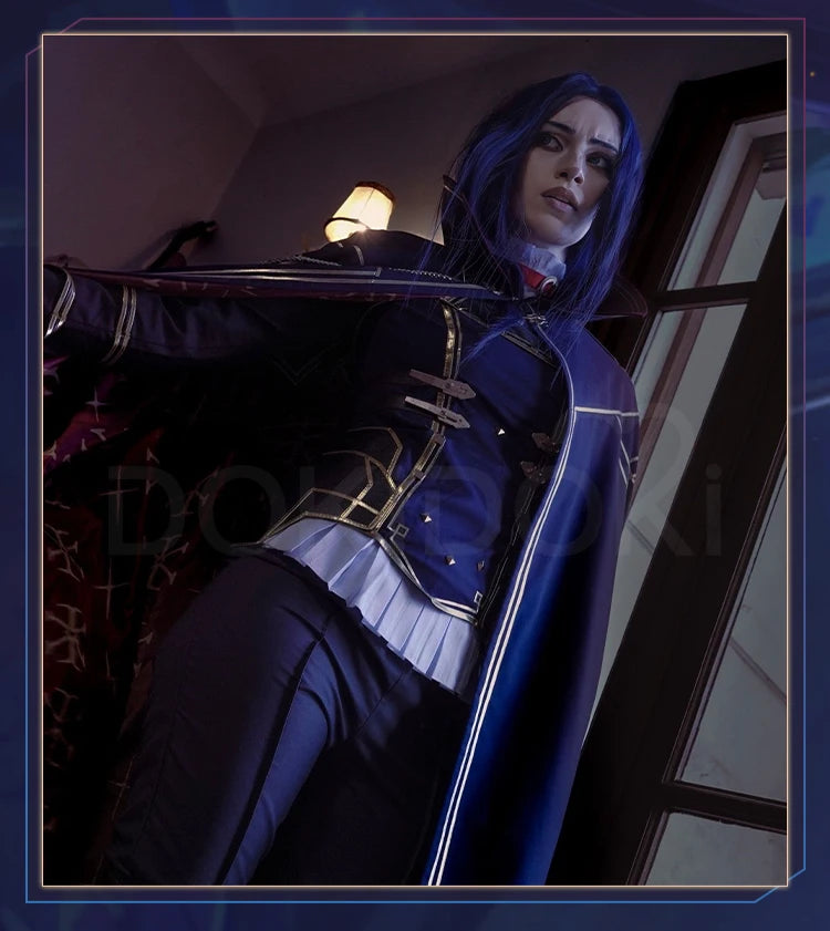 IN STOCK Caitlynn Cosplay Costume Anime Cosplay【S-3XL】DokiDoki-R Women Uniform Cloak Caitlynn Costume Plus Size