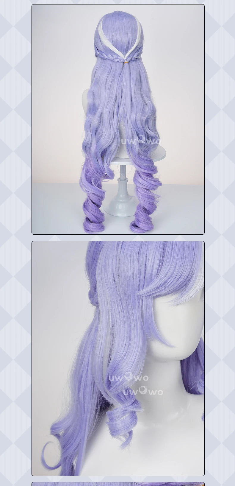 UWOWO Vivian Wig Game Zenless Zone Zero ZZZ Vivian Cosplay Wig Purple Hair Long Hair Halloween Wig