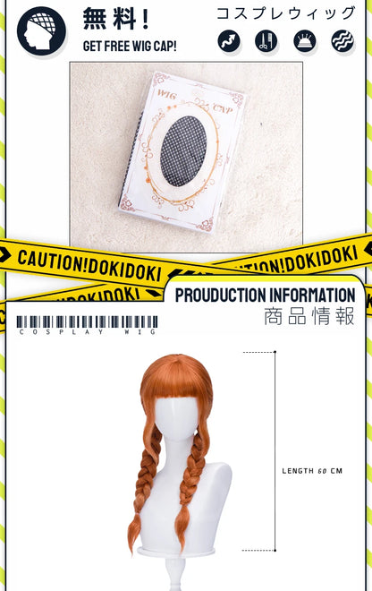 IN STOCK Wednesdayy Agnes Enidd Morticiaa Wig Anime DokiDoki Women Halloween Cosplay Long Hair High Heat Resistant Free Wig Cap