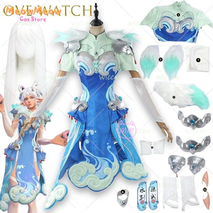 AOve Watch Kiriko Cosplay Costume Set Polyester Women - suit wig / XS