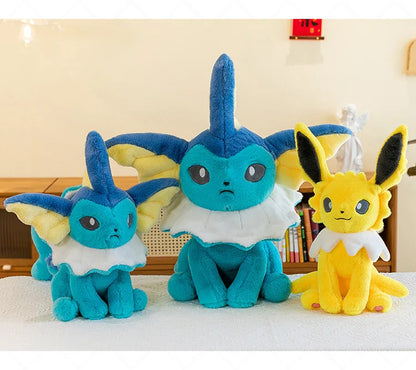 45/60/80CM Big Size Pokémon Jolteon Plushies ‌Vaporeon Cartoon Anime Stuffed Ornament Comfortable Soft Doll Children's Toy Gift