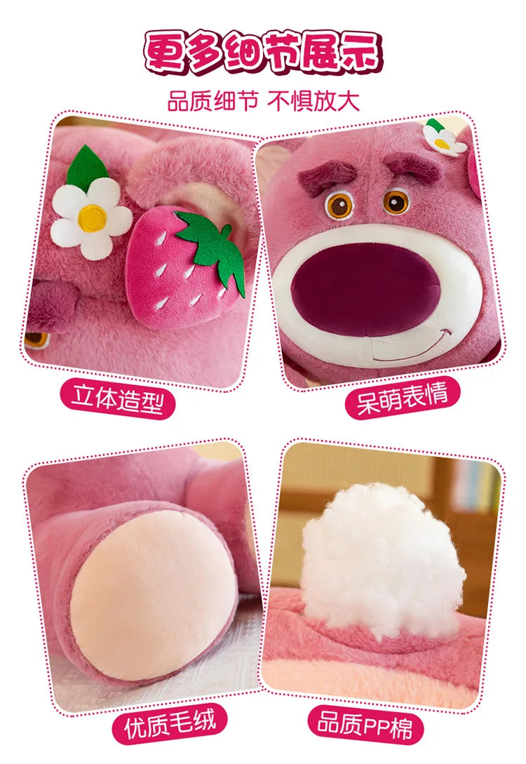 50/60/80CM Big Size Disney Lotso Kawaii Anime Plush Stuffed Doll Cartoon Room Decoration Plush Pillow Children's Holiday Gifts