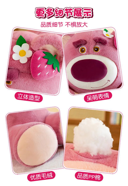 50/60/80CM Big Size Disney Lotso Kawaii Anime Plush Stuffed Doll Cartoon Room Decoration Plush Pillow Children's Holiday Gifts