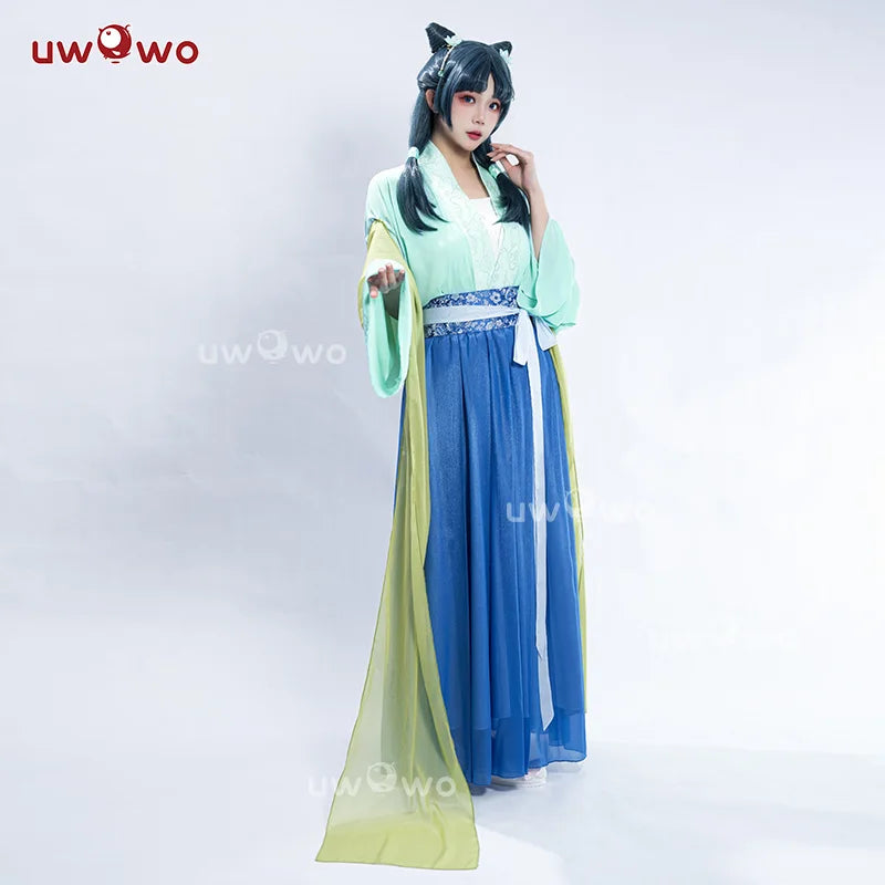 IN STOCK UWOWO Maomao Cosplay Anime The Apothecaryy Diariess Maomao Frog Green Hanfu Style Hunt Cosplay Costume New suit