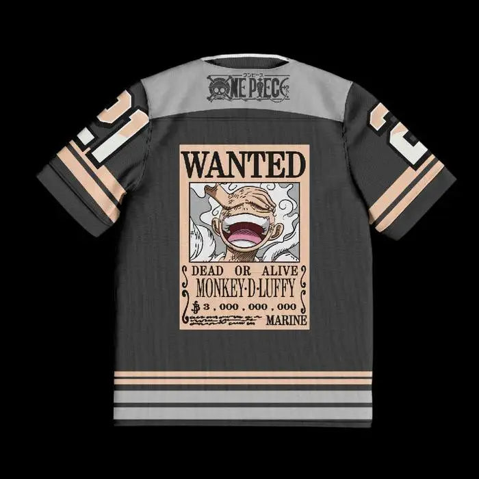 21 Jersey One Piece Luffy Anime Y2k Korean Style Kpop Baseball Hockey T-shirt Anime Daily Unisex Tops Tees Fashion Streetwear