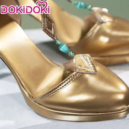 Sandrone Nefer Ineffa Aino Cosplay Shoes Game Genshin Impact DokiDoki Women Boots Aino Yellow Slippers Ineffa Cosplay Shoes