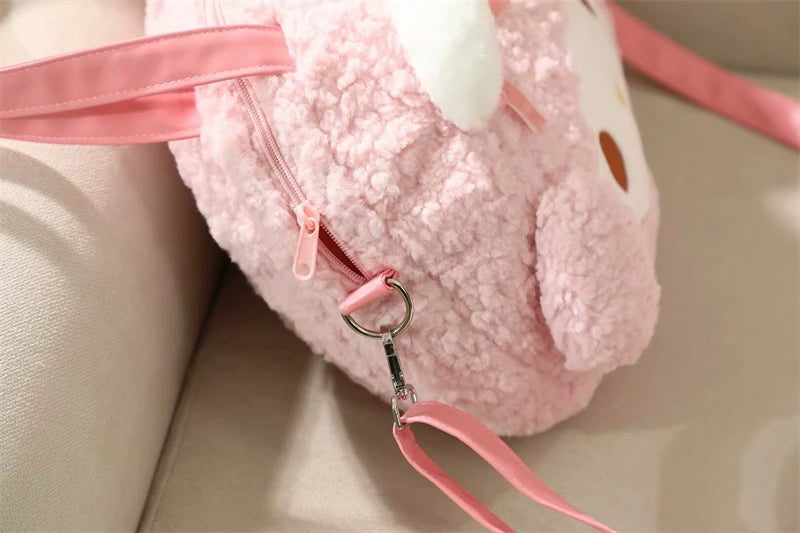 Sanrio Cinnamoroll Shoulder Bag Multipurpose Handbag Kawaii Backpack Messenger Bag Plush Bag My Melody Sweet Piano Lolita Bag