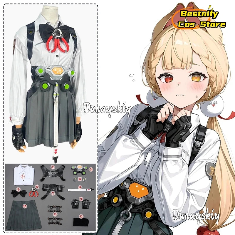 Anime Game Alice Thymefield Cosplay Costume Set S-XL Polyester - C1 / M / China Mainland