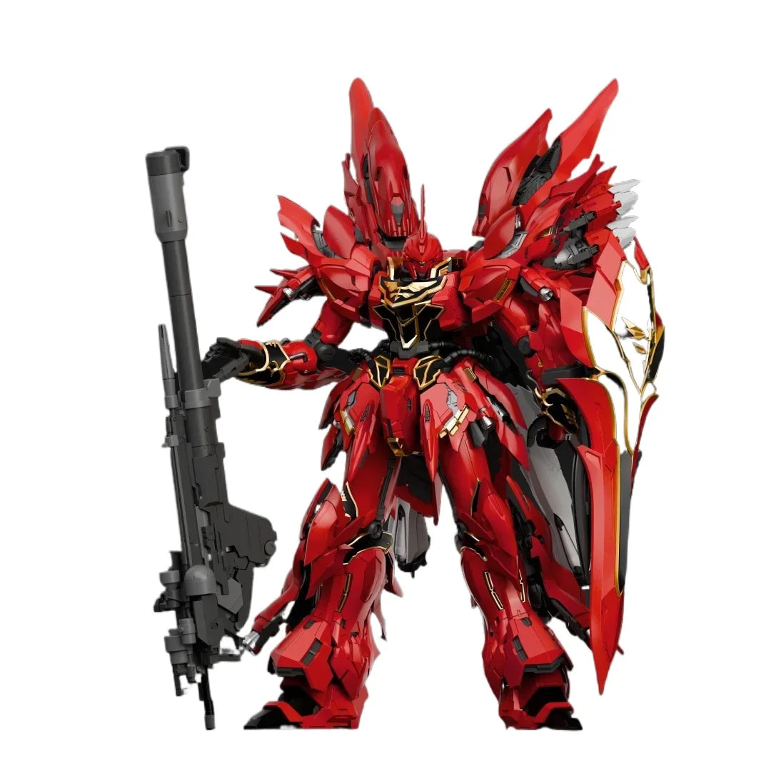 Comet Model 1/100 MG MSN-06S Sinanju GK Style Assembly Plastic Action Figure Toy Red/White - Red / With Box