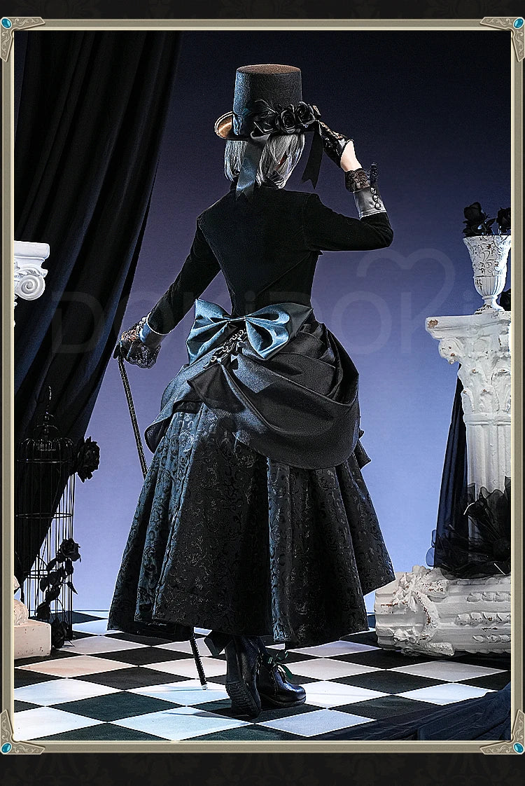 IN STOCK Ciel Phantomhive Cosplay Costume Anime DokiDoki-SR Ciel Black Rose Costume Men Cosplay Halloween