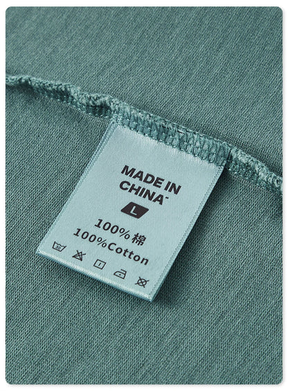 ZODF New Autumn Men's 260gsm 100% Cotton T Shirts Unisex Retro High Street Loose Washed Solid Tees Streetwears HY0376