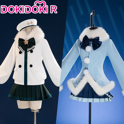 Mikuu Cosplay Costume DokiDoki-R Mikku Women Cute Winter Costume Snow Mikuu Cosplay