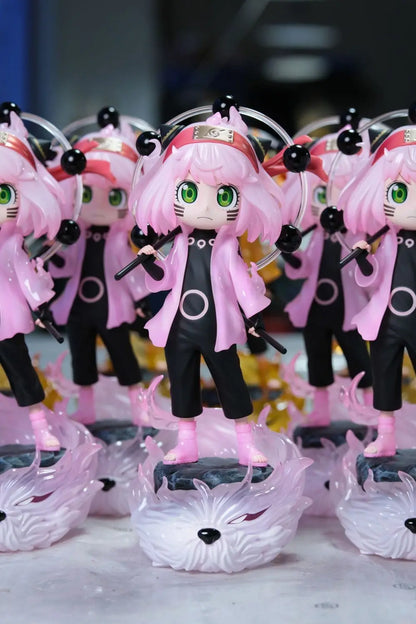 22cm Naruto Anime Figure Anya Forger Cos Rikudousennin Naruto Action Figurine Pvc Statue Collection Model Desk Decor Toys Gifts