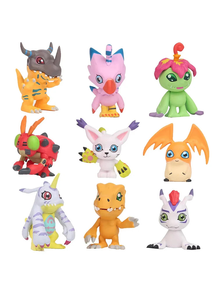 Hot 9Pcs/set Digimon Digimon Adventure Anime Figure Model PVC Collection Ornaments Statue Dolls Birthday Toy Gifts Gifts