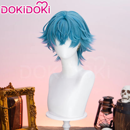 IN STOCK Brant Wig Game Wuthering Waves Cosplay Wig DokiDoki Men 33cm Short Blue Hair Brant Cosplay Heat Resistant Free Wig Cap