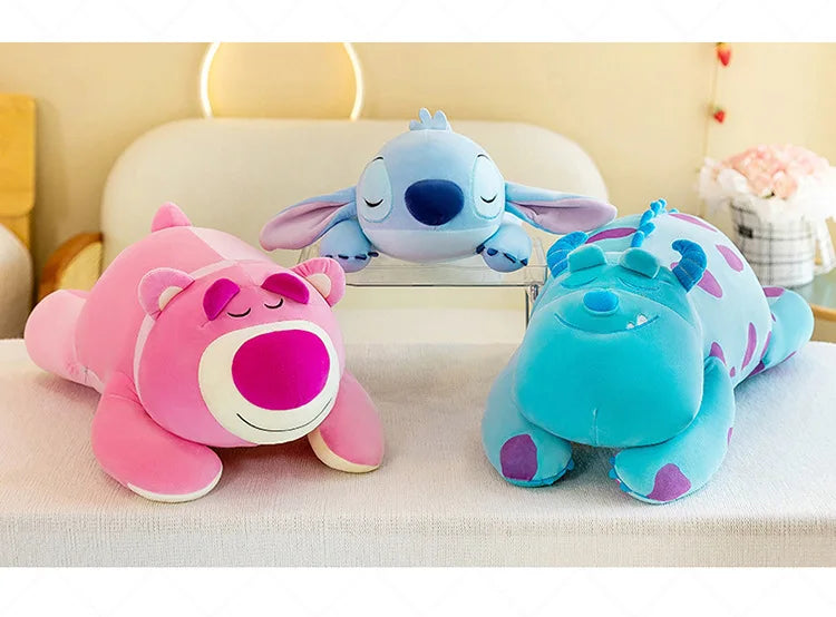 80cm Big Size Disney Lotso Stitch James P. Sullivan Stuffed Animal Cute Plushies Room Decoration Pillow Children's Holiday Gift