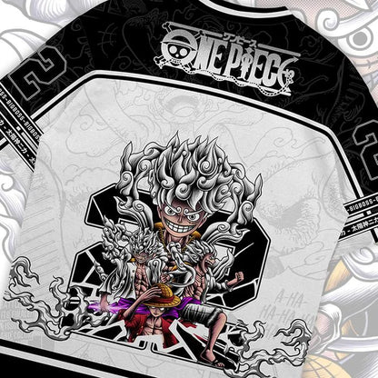 22 Jersey One Piece Luffy Gear 5 Anime Korean Style Kpop Baseball Hockey T-shirt Fashion Streetwear Anime Daily Unisex Tops Tees