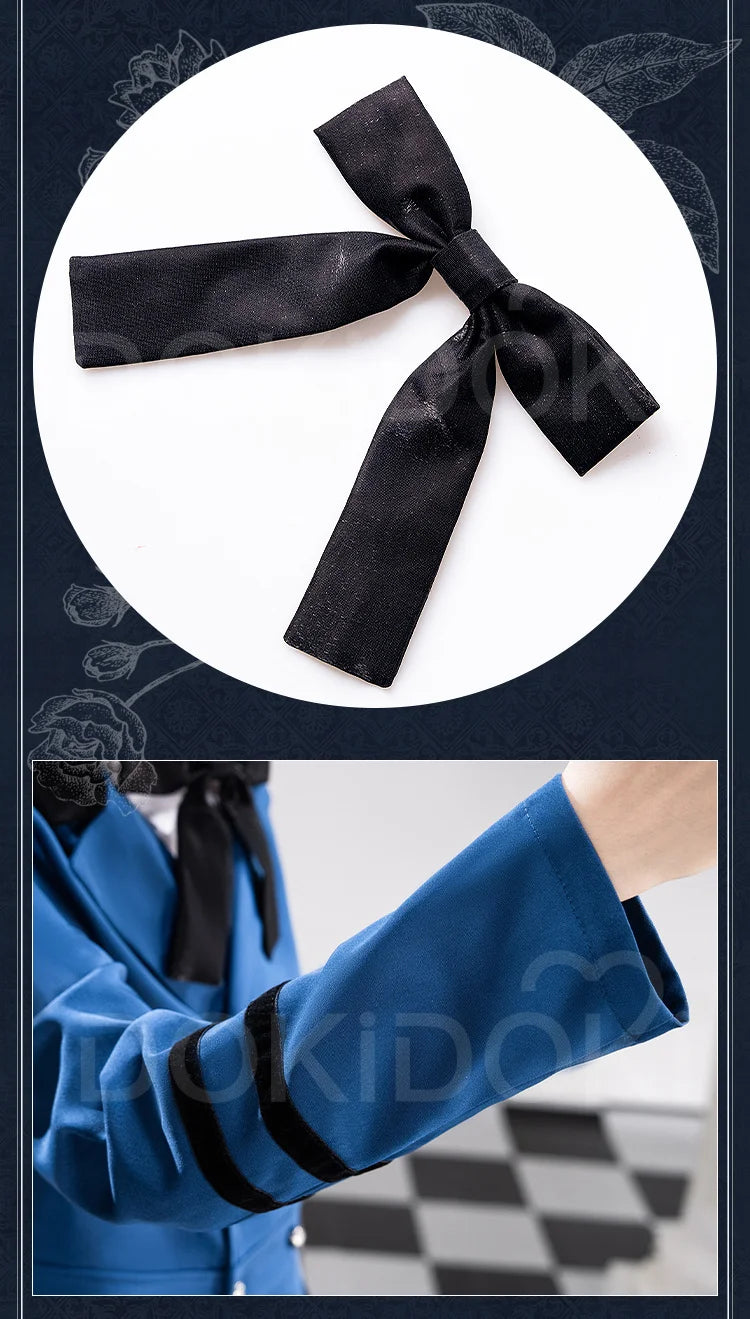 IN STOCK Ciel Phantomhive Cosplay Costume Anime DokiDoki-R Men Blue Uniform Costume Ciel Cosplay