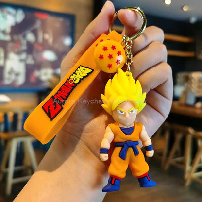 New Anime Dragon Ball Keychain Z Super Saiyan Son Goku Bulma Broly Piccolo Majin Buu Series Car Pendant Keyring Kids Toys Gifts