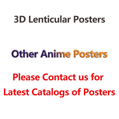 Anime 3D Lenticular Posters Flip Gradient Print Dragon Ball Goku Toys Bed Room Decor Birthday Gift Wall Art(Without Frame)