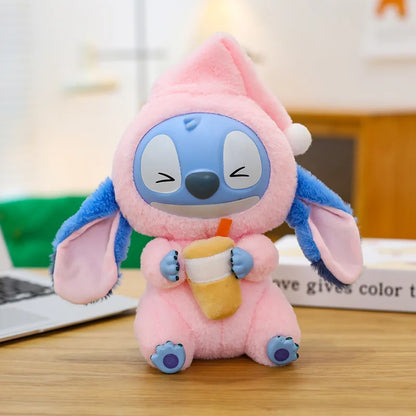 25cm Disney Lilo and Stitch Plush Toy Cartoon Anime Stuffed Kawaii Stich Key Chain Pendant Doll Plushie Kids Birthday Xmas Gifts