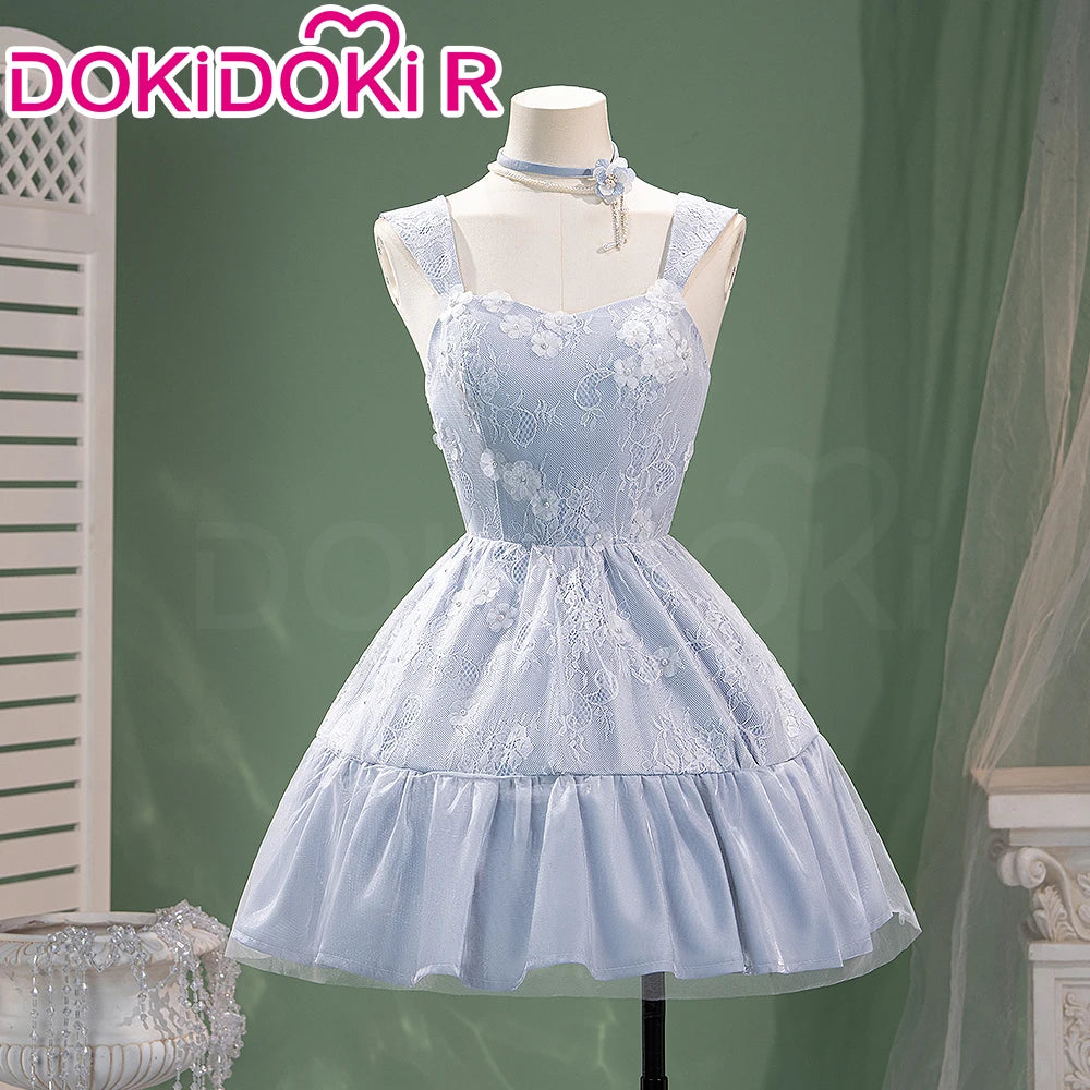 Midnight Bloom Hunter MC Cosplay Game Love and Deepspace DokiDoki-R Women Blue Dress Qinche Sylus Cosplay