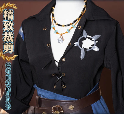 Identity V Clear Rationality Cosplay Costume Wig Composer Frederick Kreiburg Uniform Headwear Halloween for Women Men Carnival