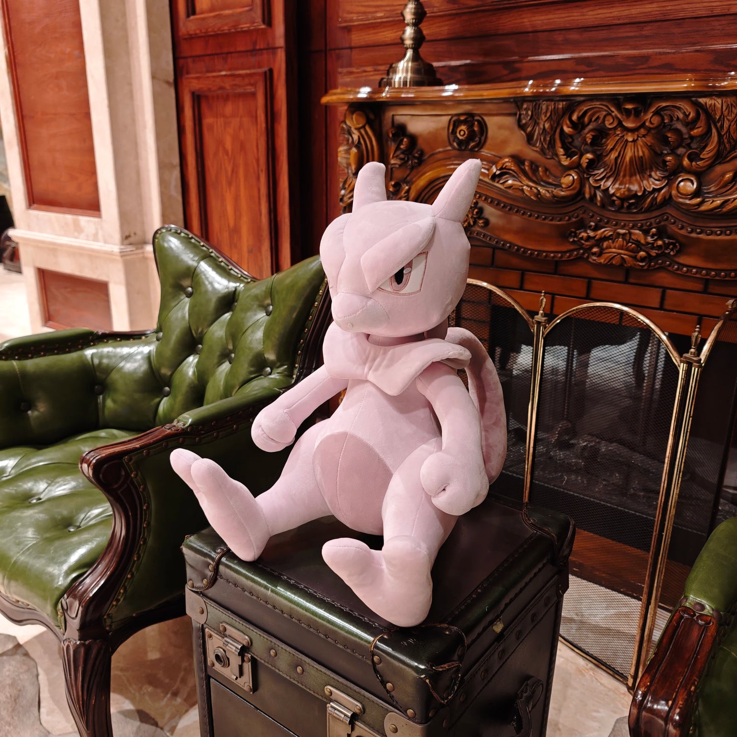 45CM Pokemon Mewtwo Cartoon Anime Peluche Kawaii Stuffed Animal Ornament Comfortable Soft Doll Children Cushion Plush Toy Gift