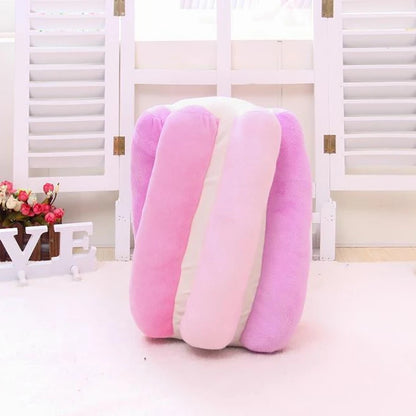 ZU 38cm Sweet Buns Donut Soft Toy Stuffed Cream Doughnut Plush Pillow Simulation Food Sofa Chair Cushion Kids Girl Gift