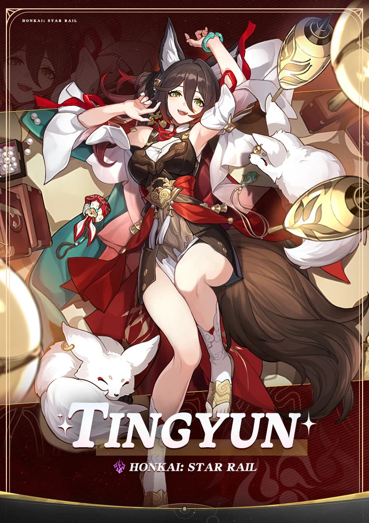 IN STOCK Tingyun Cosplay Game Honkai: Star Rail Cosplay【XS-2XL】DokiDoki-R Women Costume TingYun Shoes Wig Tail Cosplay Plus Size