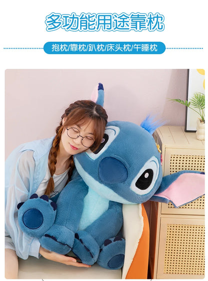 Disney 70cm Large Size Lilo&Stitch Plush Stuffed Doll Cartoon Animal Sleeping  Pillow Room Decoration Softmaterial Toy for Gift