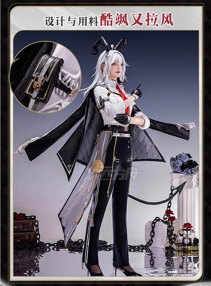 iCoser Wuthering Waves Zani Cosplay Costume Wig Uniform Headwear Tail Earrings Rinascita Halloween Party for Women Carnival Prop