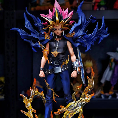 28cm Yugi Muto Figure Dark Game Dimensional Duel Monsters Action Figures Pvc Model Statue Collection Ornament Kids Toy Gifts