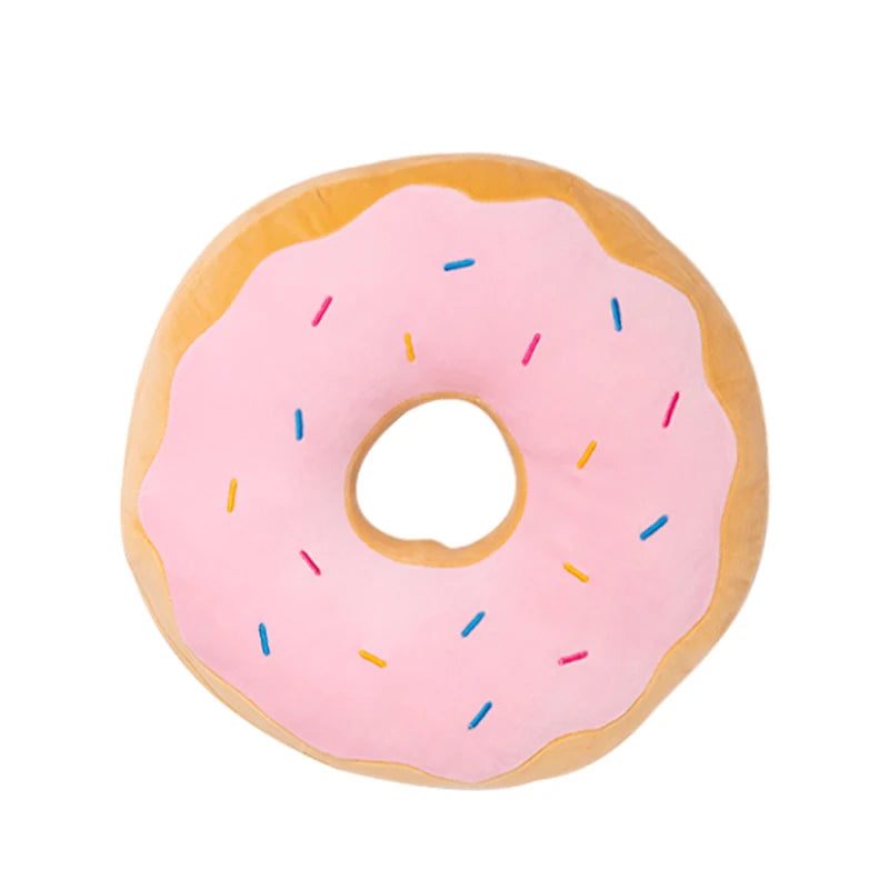 ZU 38cm Sweet Buns Donut Soft Toy Stuffed Cream Doughnut Plush Pillow Simulation Food Sofa Chair Cushion Kids Girl Gift