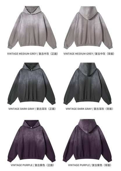 ZODF Retro Winter 370gsm Monkey Washed Hoodies For Man Unisex Oversized Off Shoulder 100% Cotton Hooded Coats Pullovers HY1136