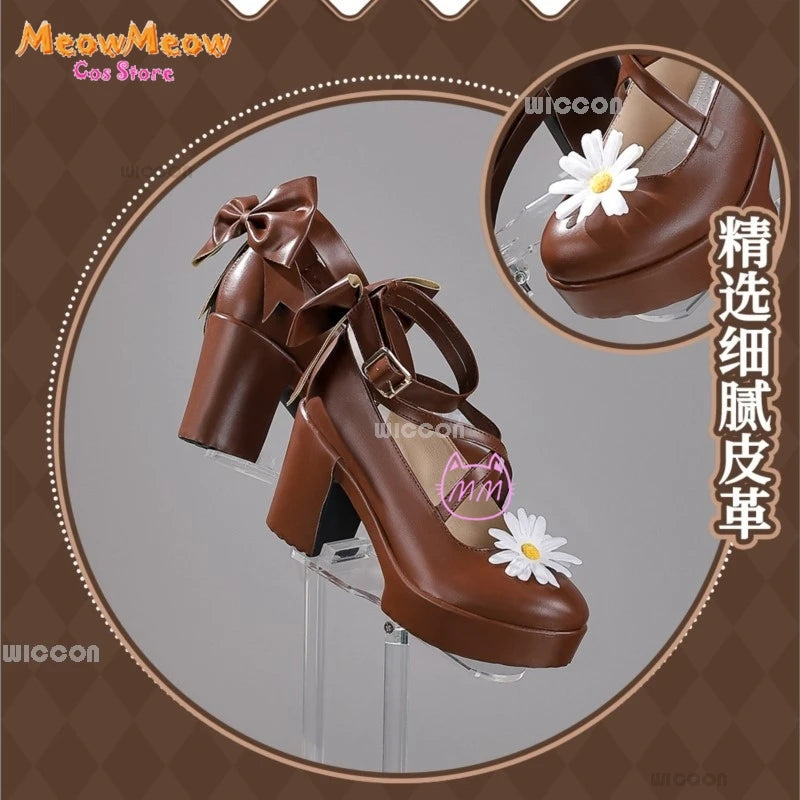 Wuthering Waves Chisa Korea Cafe Collaboration Cosplay Set Polyester