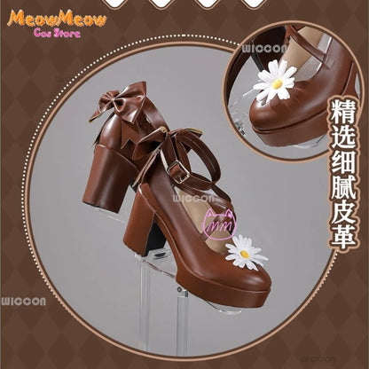 Wuthering Waves Chisa Korea Cafe Collaboration Cosplay Set Polyester