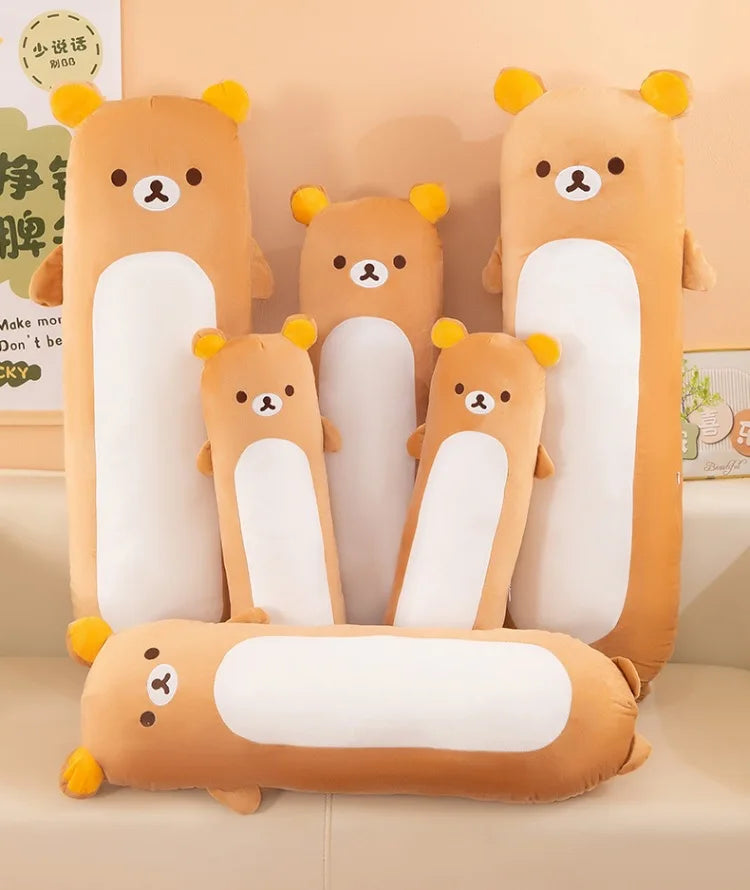 60/80/100cm Big Size Rilakkuma Kawaii Anime Plush Stuffed Doll Cartoon Room Decor Plush Pillow Children's Holiday Gift