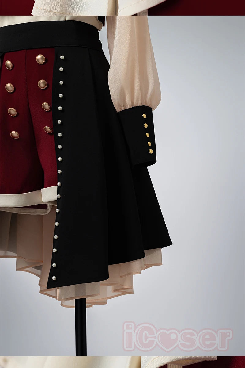 BanG Dream Wakaba Mutsumi Cosplay Costume Wig Red Dress Mortis Uniform Ave Mujica Earrings Halloween Party for Women Girls Props