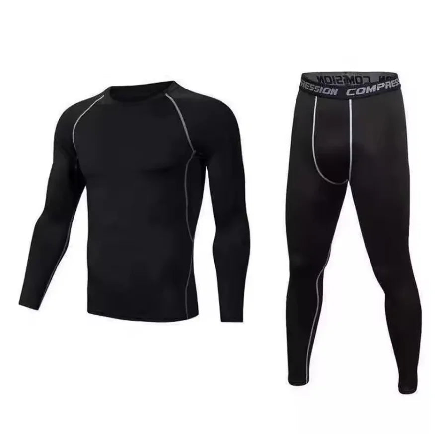 Kids’ Sportswear Thermal Underwear Quick Dry Compression Clothes for Soccer Basketball Boys - Beige / 28