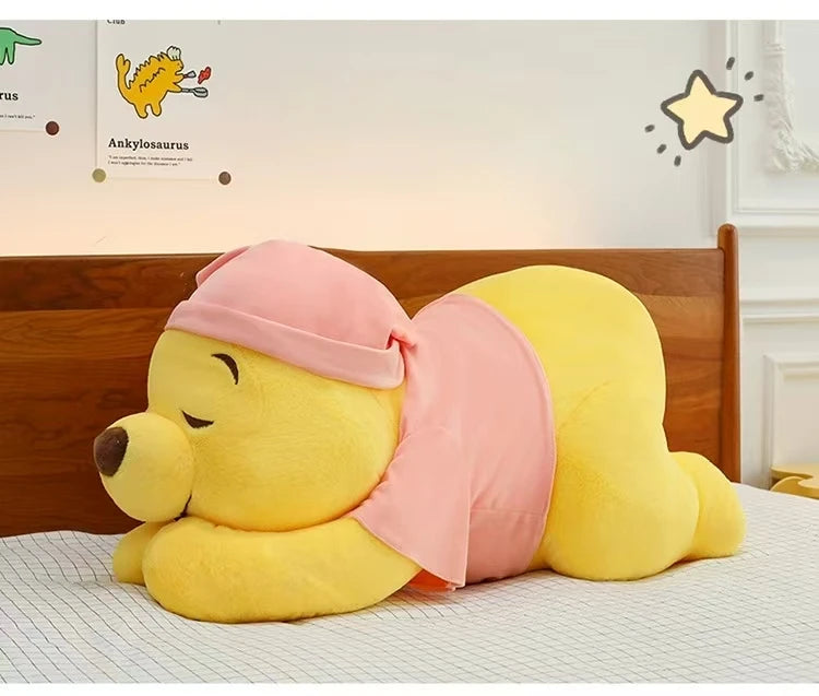 35CM-80CM New Disney Winnie The Pooh Plush Toy Cute Cartoon Bear Stuffed Doll Soft Anime Pillow Kawaii Souvenir Birthday Gift