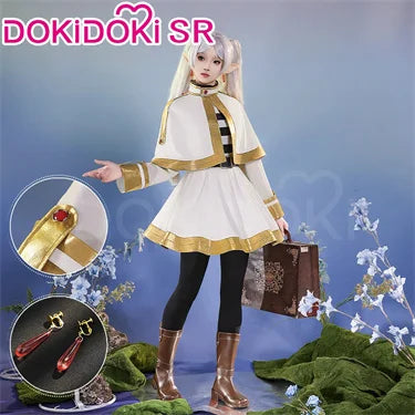 IN STOCK Frieren Cosplay Doujin Costume Anime Frieren: Beyond Journey's End DokiDoki-SR Women Witch Dress Frieren Oracle Wig