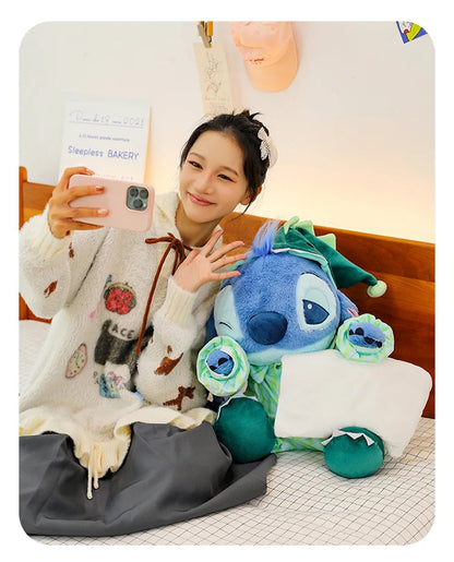 30/40/50cm Big Size Lilo & Stitch Pajamas Disney Anime Plush Stuffed Doll Kawaii Room Plushies Children's Pillow Holiday Gift