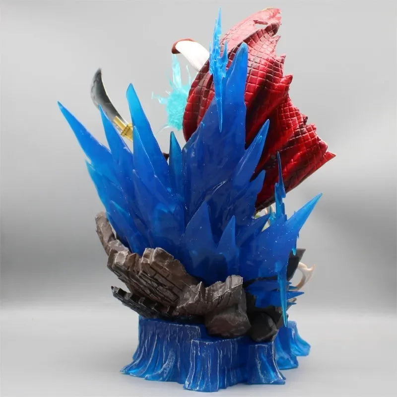 2025 38cm One Piece  Anime Figure Whitebeard Pirates Famous Naval Battle Scene Can Emit Light Peripheral Model Desktop Gift Toy