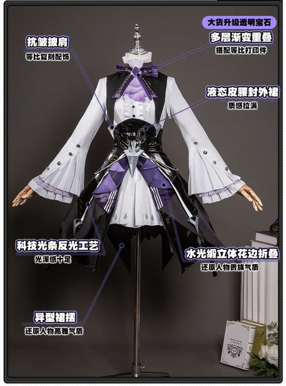 Zenless Zone Zero Vivian Cosplay Costume Wig Dress Uniform Headwear Mockingbird Carnival Halloween Party for Women Girls Props