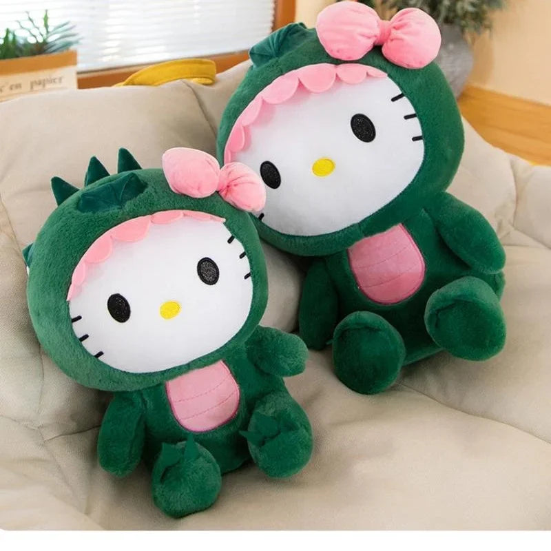 35cm Aoger Hello Kitty Cos Dinosaur Kawaii Cartoon Plush Doll Toys Soft Throw Pillow Back Cushion Girls Birthday Toyd Gifts