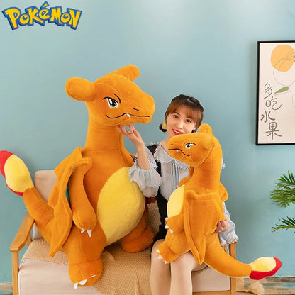 35/45/60CM Big Size Pokemon Charizard Plush Cartoon Anime Plushies Soft Doll Pillow Kawaii Stuffed Plushie Ornament Gift for Kid