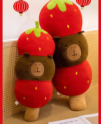 New 60-80cm Kawaii Creative Capybara Series Plush Toys Cartoon Stuffed Animals Soft Indoor Ornament for Children's Pillows