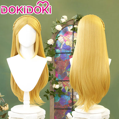 IN STOCK Princess Wig Game Cosplay DokiDoki Wig Women Cartoon Long Short Yellow Linkk Princess Cosplay Hair Free Cap Wig